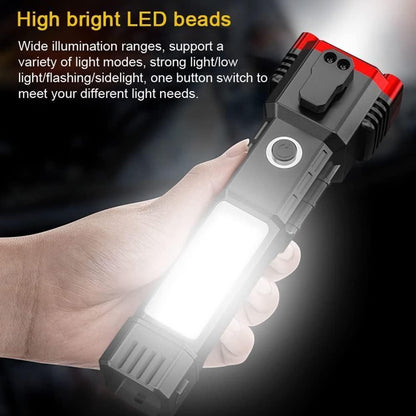 Multi-Utility Portable Rechargeable Torch LED Flashlight